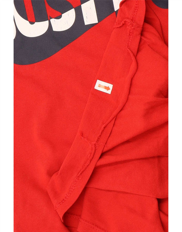 T-shirt grafica Nike da uomo con taglio atletico, colore rosso medio, in cotone