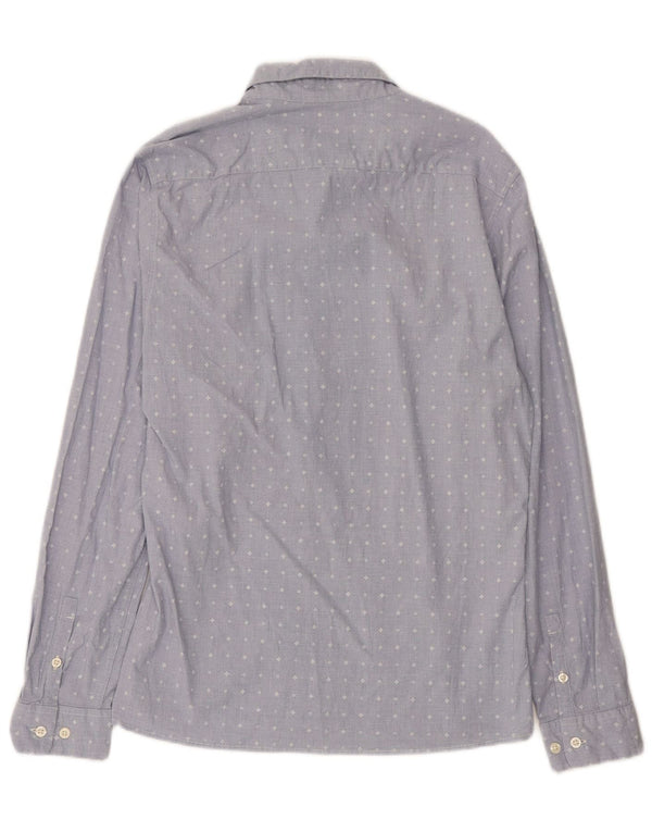 Camicia Lee da uomo slim fit in cotone geometrico blu medio