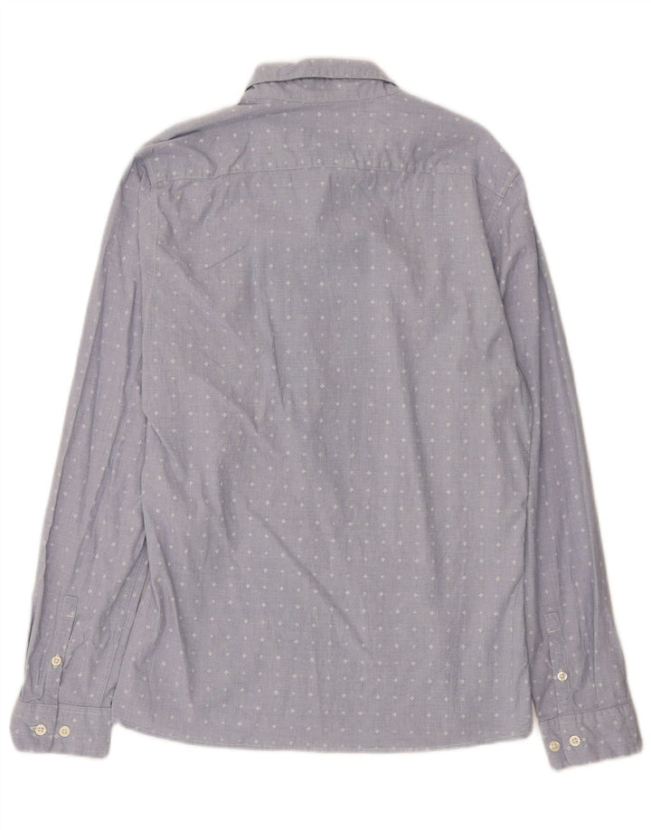 Camicia Lee da uomo slim fit in cotone geometrico blu medio