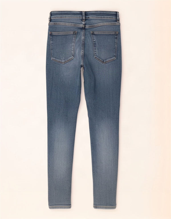 Jeans skinny effetto invecchiato da donna Zara EU 42 Large W32 L27 cotone blu