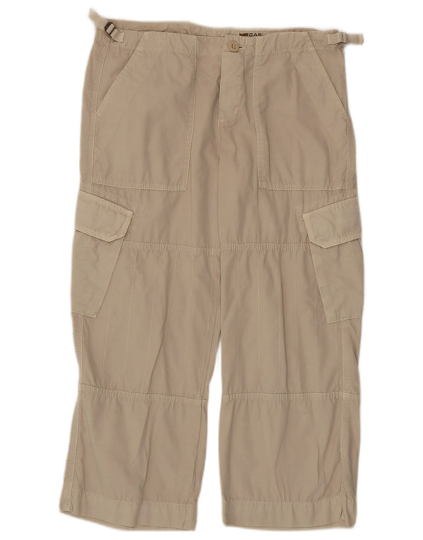 Pantaloni corti cargo da donna Gas W29 L23 cotone bianco