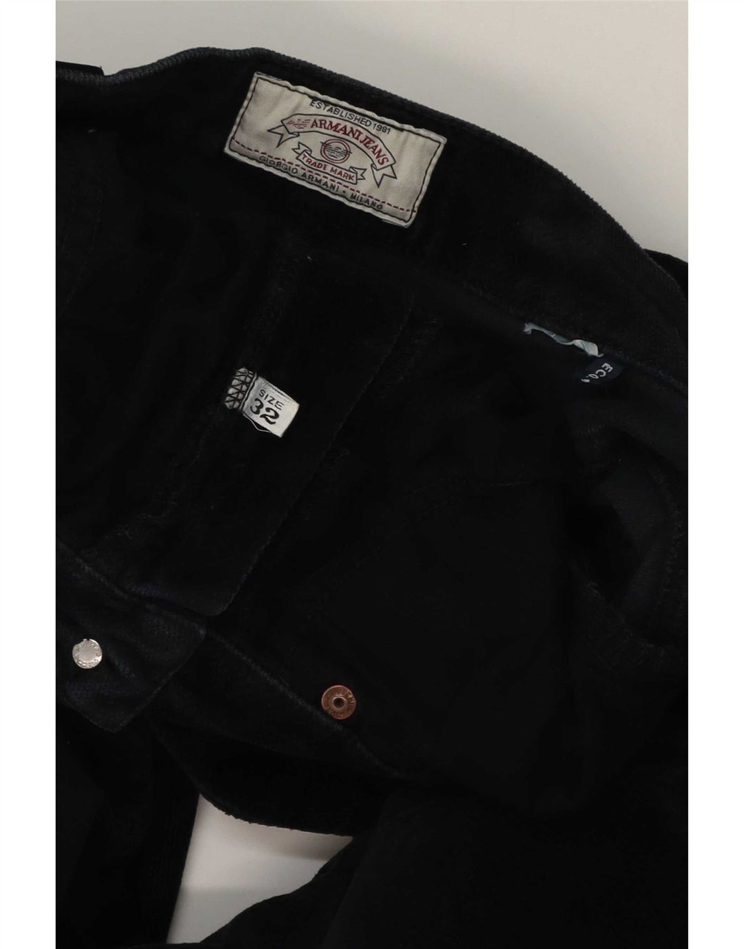 Pantaloni casual slim da donna Armani W32 L29 neri