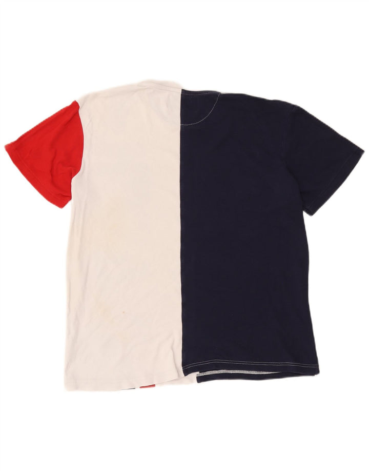 T-shirt grafica da uomo Fila Top in cotone color block bianco medio