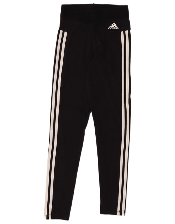 ADIDAS Womens Leggings UK 4/6 XS  Black Cotton