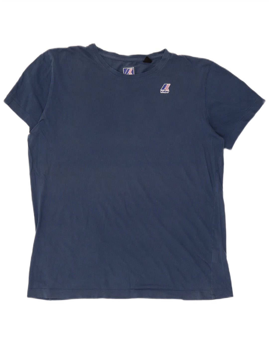 T-shirt uomo K-WAY Top Large in cotone blu
