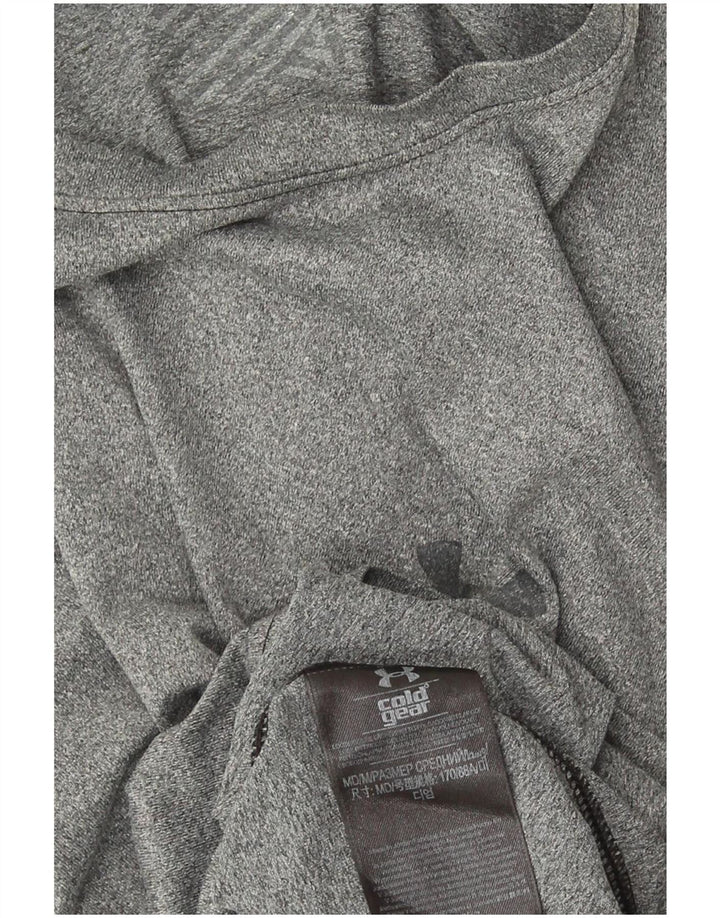 Maglia Under Armour da uomo Cold Gear a maniche lunghe in poliestere grigio medio