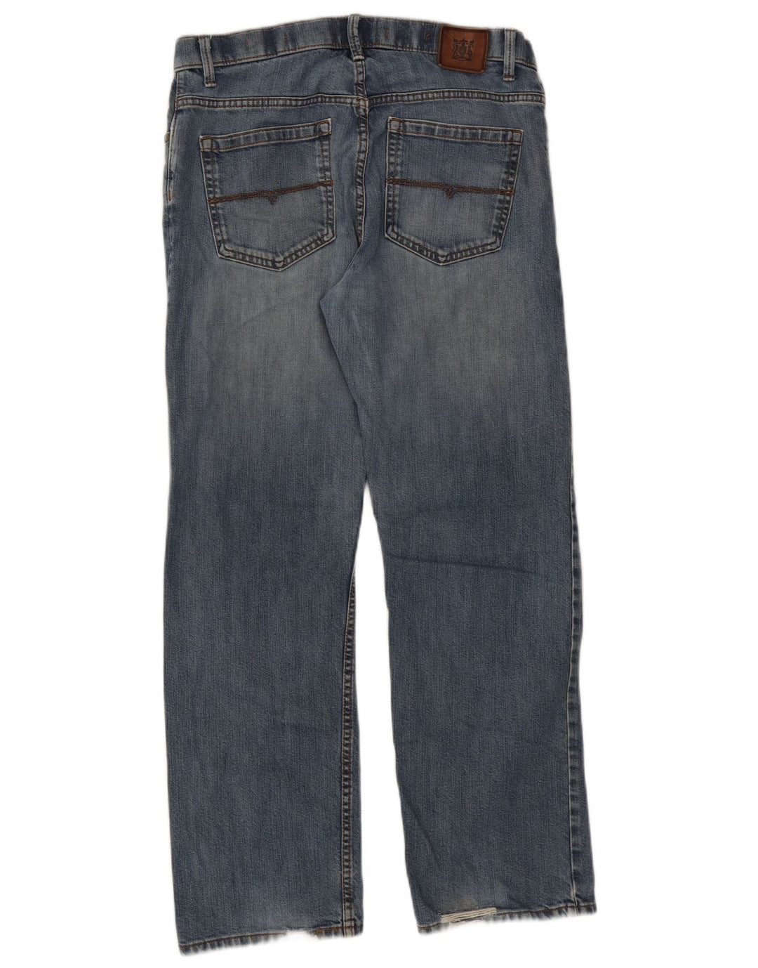 Jeans dritti vestibilità regolare da uomo Marks & Spencer W34 L31 cotone blu