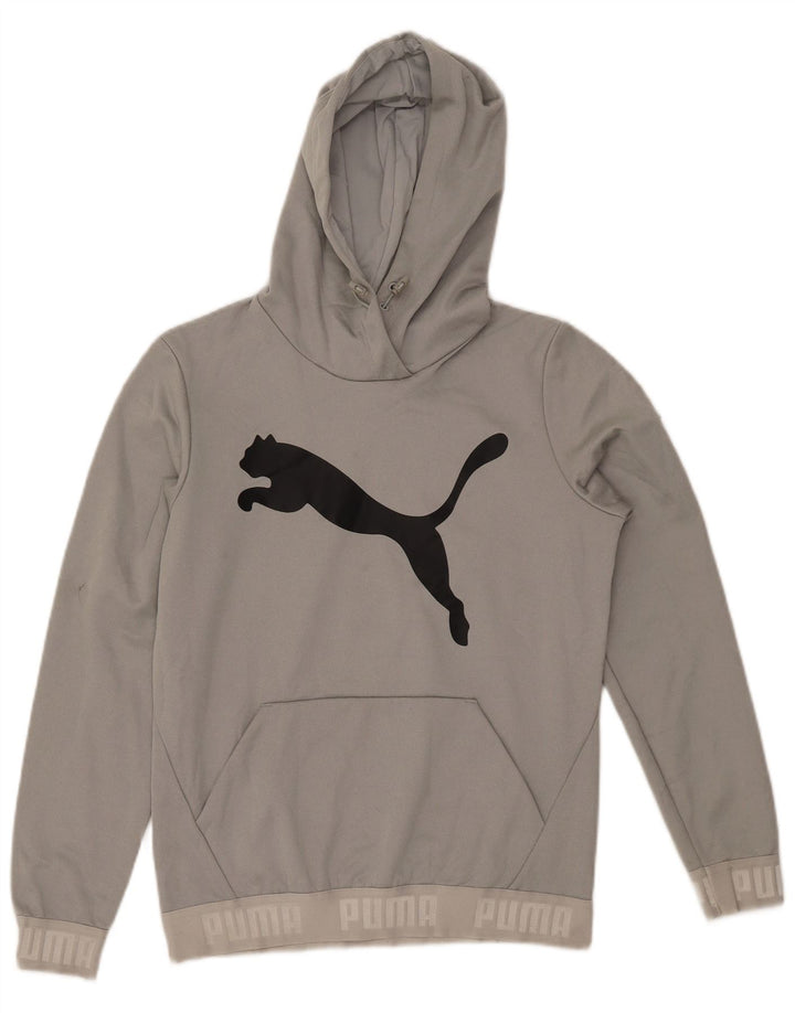 Felpa con cappuccio grafica da donna PUMA UK 12 Poliestere grigio medio
