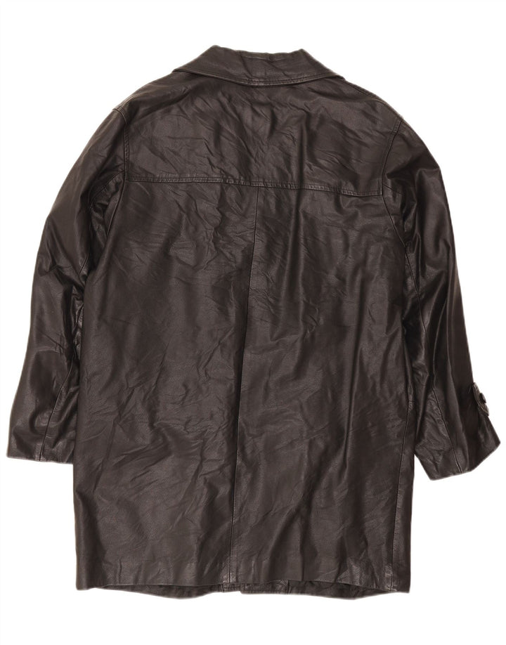 Cappotto In Pelle Uomo Conbipel IT 48 Medio Nero