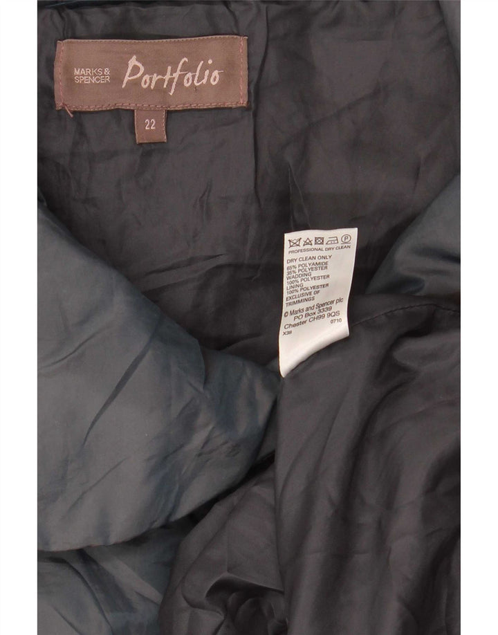 Cappotto imbottito Portfolio da donna Marks & Spencer UK 22 3XL Poliammide blu navy