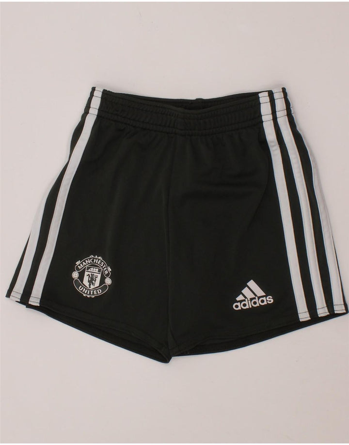 Pantaloncini sportivi ADIDAS da ragazzo Manchester United 3-4 anni in poliestere nero