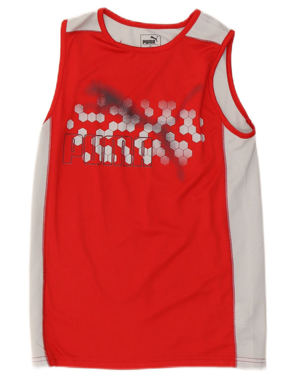 Canotta grafica da ragazzo Puma 10-11 anni Poliestere color block rosso medio