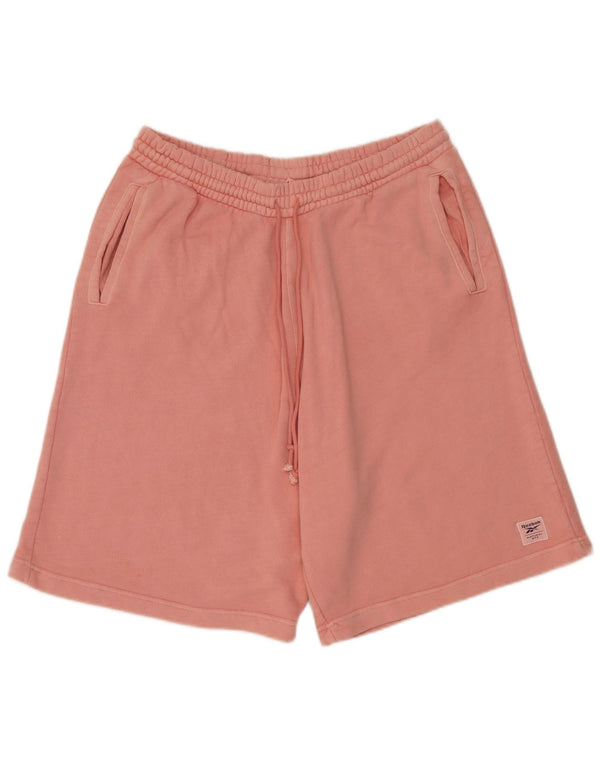 Pantaloncini sportivi Reebok da uomo di grandi dimensioni in cotone rosa