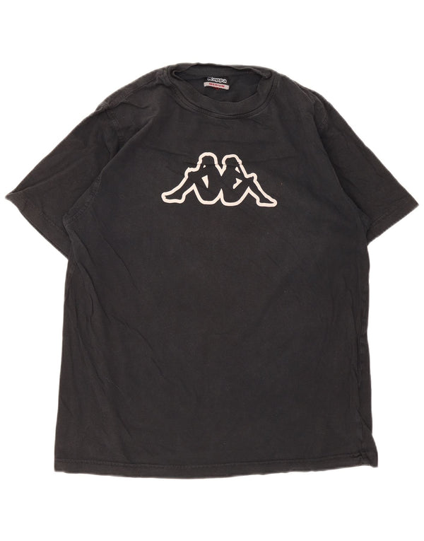 T-shirt grafica da uomo Kappa Top in cotone nero medio