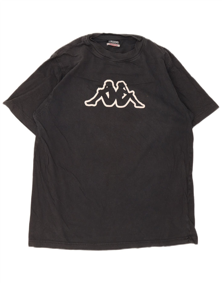 T-shirt grafica da uomo Kappa Top in cotone nero medio