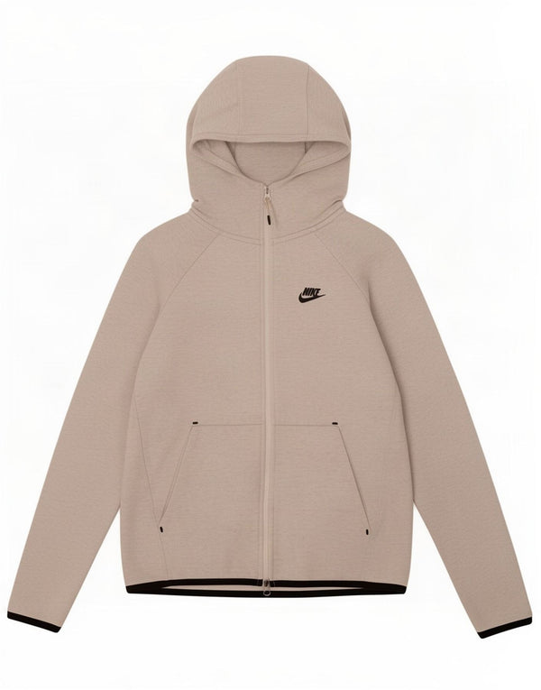 Felpa con cappuccio e zip Nike da uomo, piccola, in cotone grigio screziato