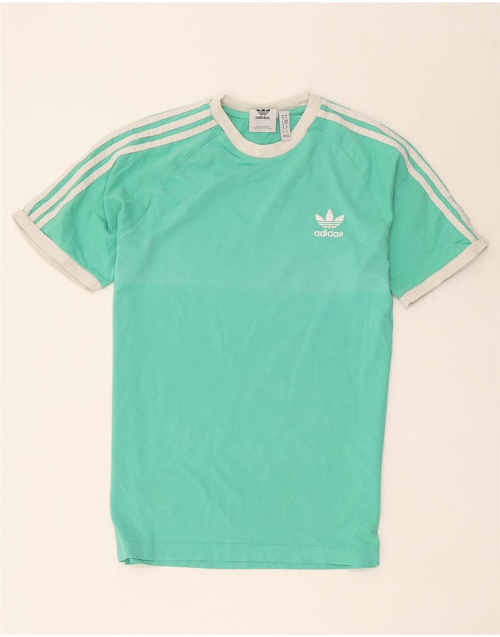 T-shirt da uomo Adidas Top in cotone verde medio