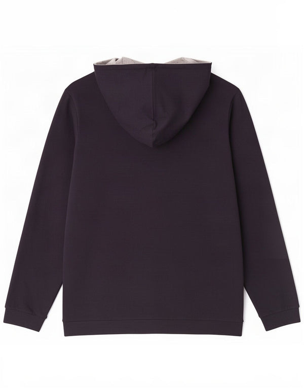 Felpa con cappuccio e zip da uomo Hugo Boss XL in cotone blu navy