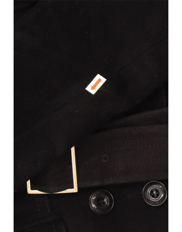 Trench da donna KAREN MILLEN UK 8 piccolo in lana nera