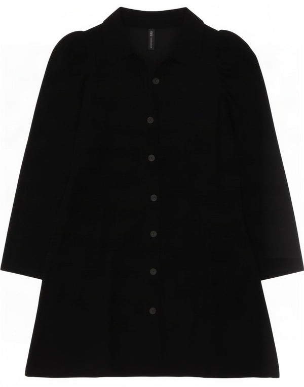 Abito camicia da donna Zara UK 20 2XL Lyocell nero