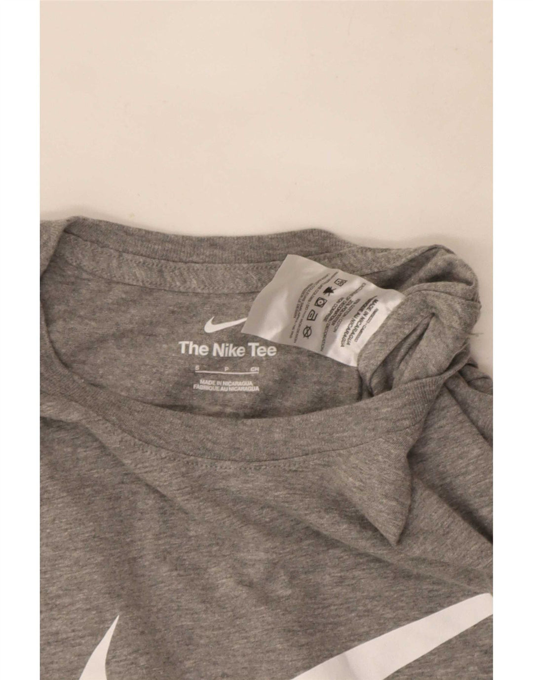 T-shirt grafica da uomo Nike Top in cotone chiazzato grigio piccolo