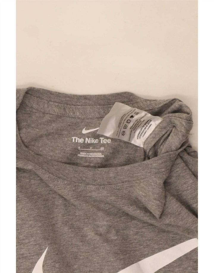 T-shirt grafica da uomo Nike Top in cotone chiazzato grigio piccolo