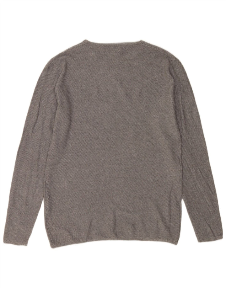 Maglione ZARA Uomo Girocollo Grigio Medio in Viscosa