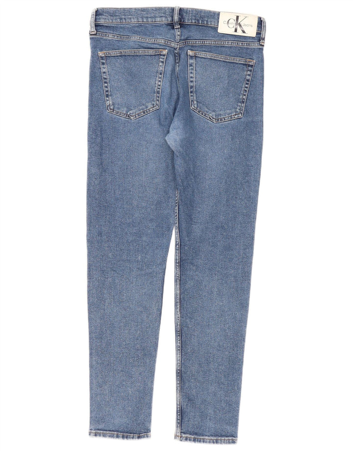 Jeans slim da uomo Calvin Klein W33 L32 cotone blu