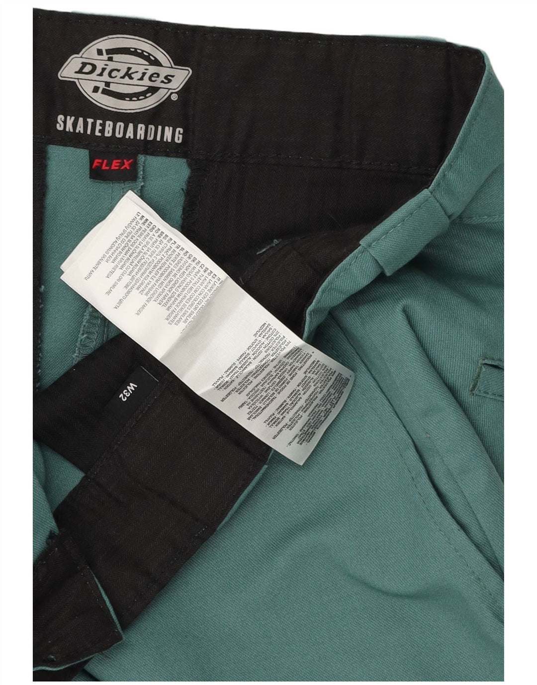 Pantaloncini chino Flex da uomo Dickies W32 cotone verde medio