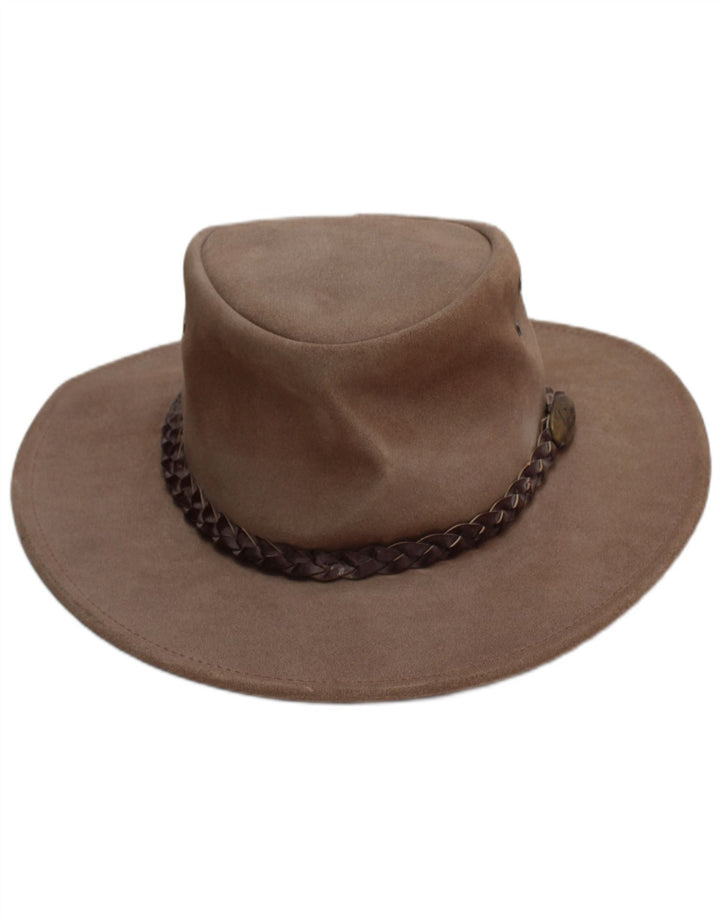 Jacaru Australia Cappello da cowboy in pelle scamosciata da uomo medio/grande marrone western
