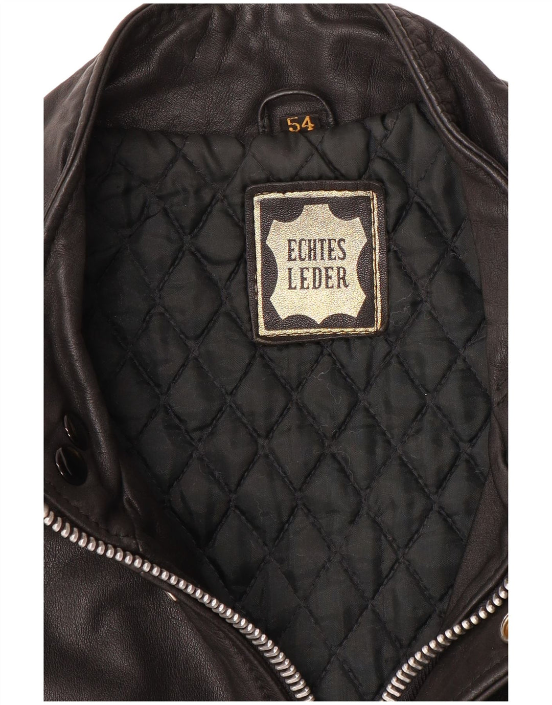 Giacca in pelle militare da uomo VINTAGE IT 54 2XL Pelle nera