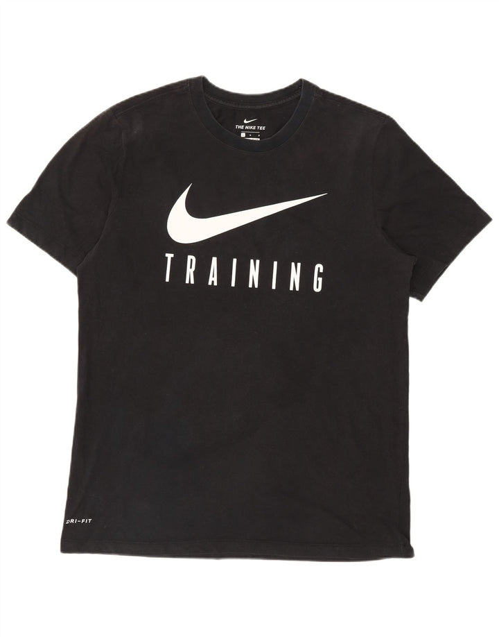 T-shirt grafica Nike Dri Fit da uomo, taglia grande, nera