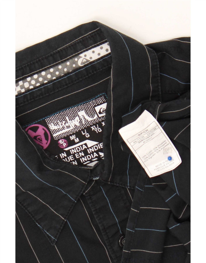 Camicia da uomo Quiksilver Small in cotone a righe blu navy