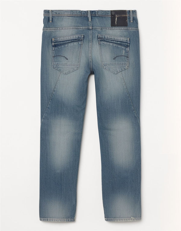 G-Star Womens Distressed Straight Jeans W27 L27 Blue Cotton