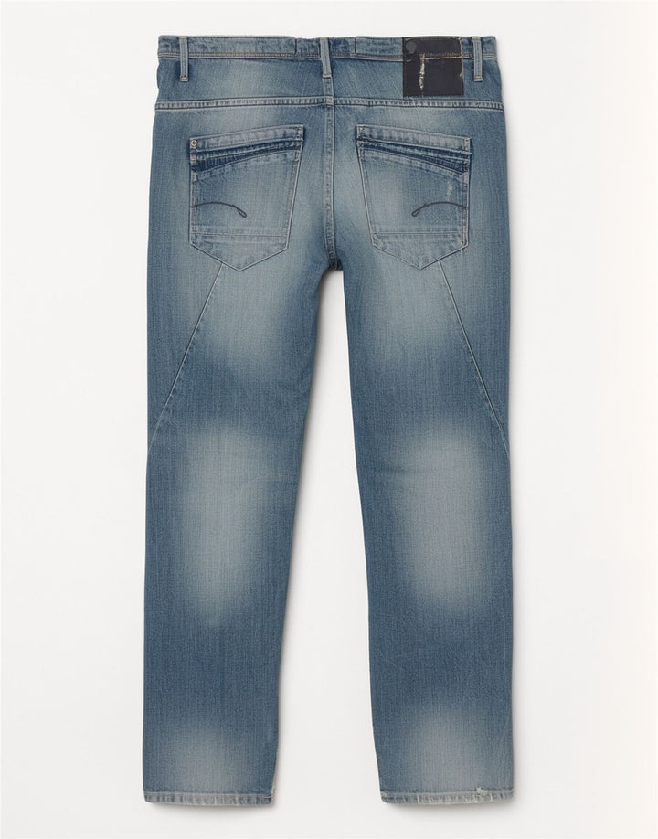 Jeans dritti invecchiati da donna G-Star W27 L27 cotone blu