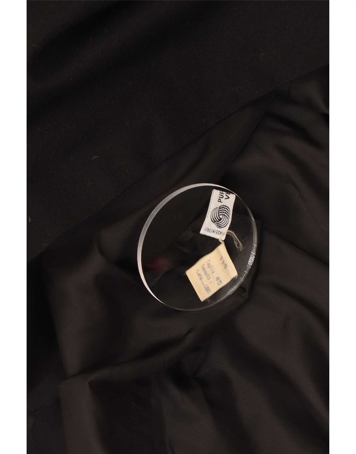Giacca blazer doppiopetto vintage da donna IT 45 lana nera media