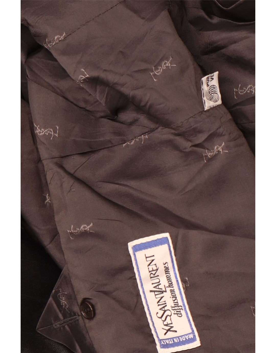 Giacca blazer da uomo Yves Saint Laurent UK 38 grigio medio a righe