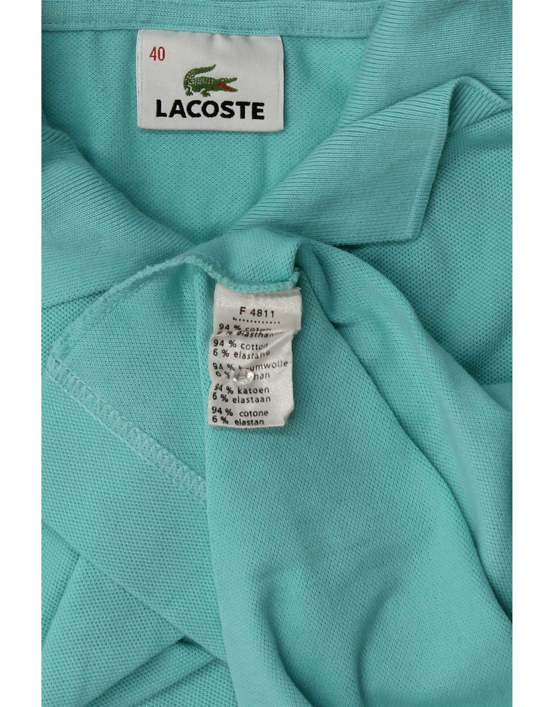 Polo da donna Lacoste taglia 40 media cotone turchese