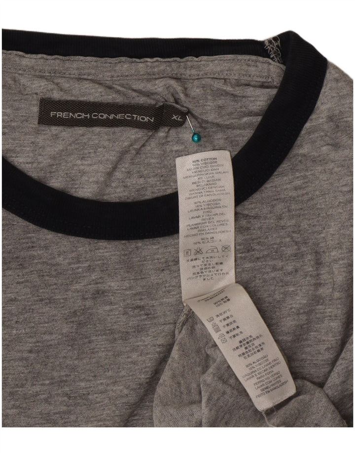 T-shirt da uomo French Connection Top XL in cotone grigio