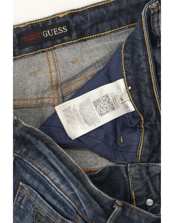 Jeans slim da uomo Guess W34 L34 cotone blu navy