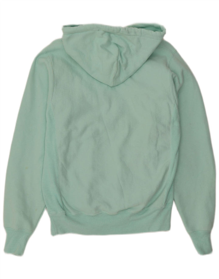 CHAMPION Womens Reverse Weave Hoodie Jumper UK 10 Small Turquoise