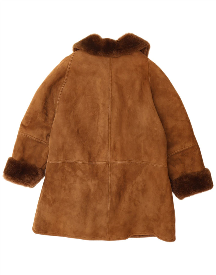 Cappotto in shearling da donna Belfe UK 14 Pelle marrone medio