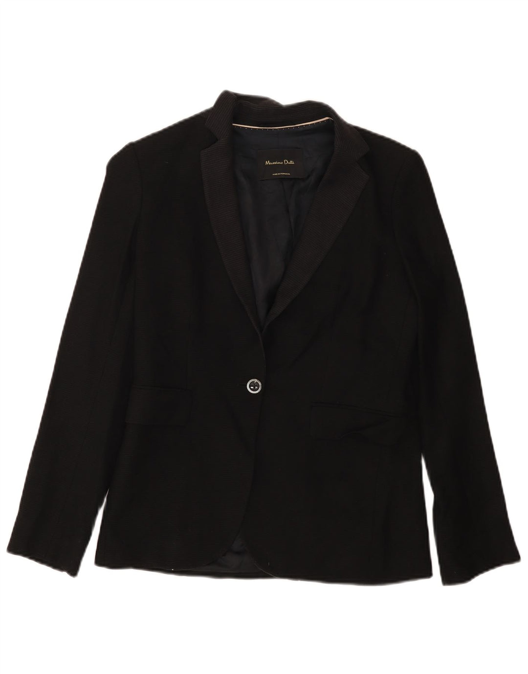 MASSIMO DUTTI Giacca blazer da donna a 1 bottone EU 36 XS Lana nera