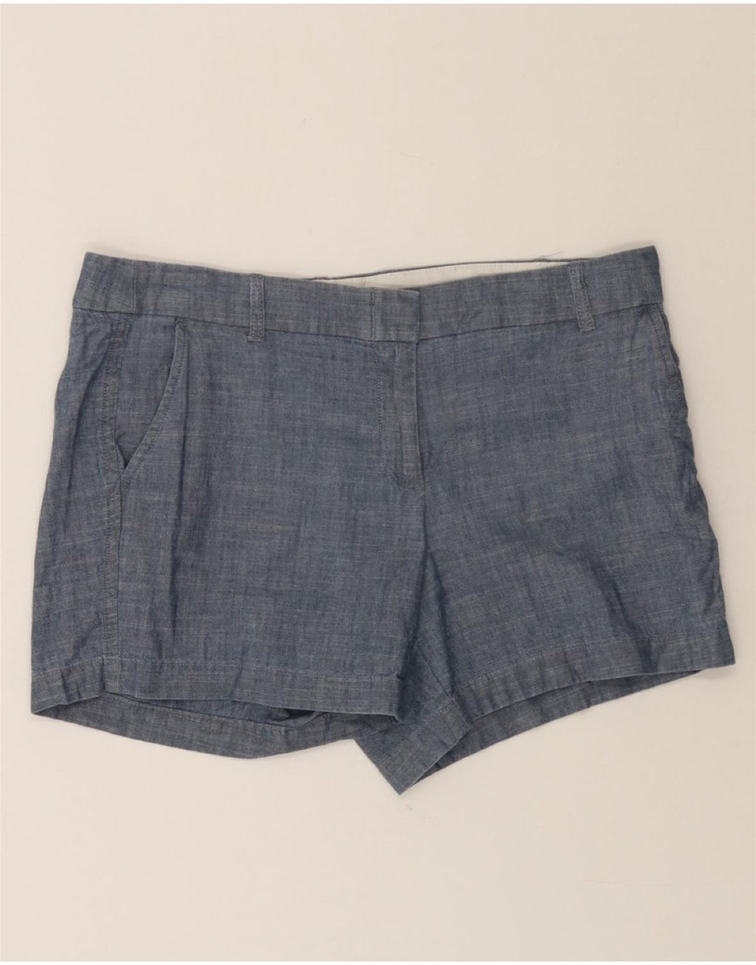 J. CREW Womens Chino Shorts US 12 Large W34 Blue Cotton Vintage J. Crew and Second-Hand J. Crew from Messina Hembry 