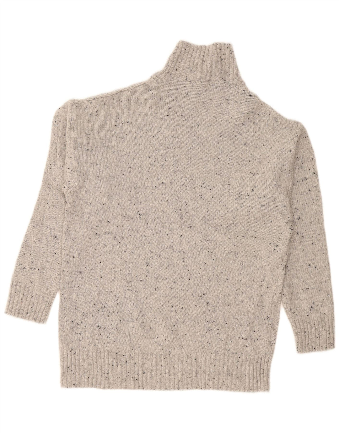 Maglione maglione oversize con collo dolcevita da donna Zara UK 10 piccolo grigio screziato