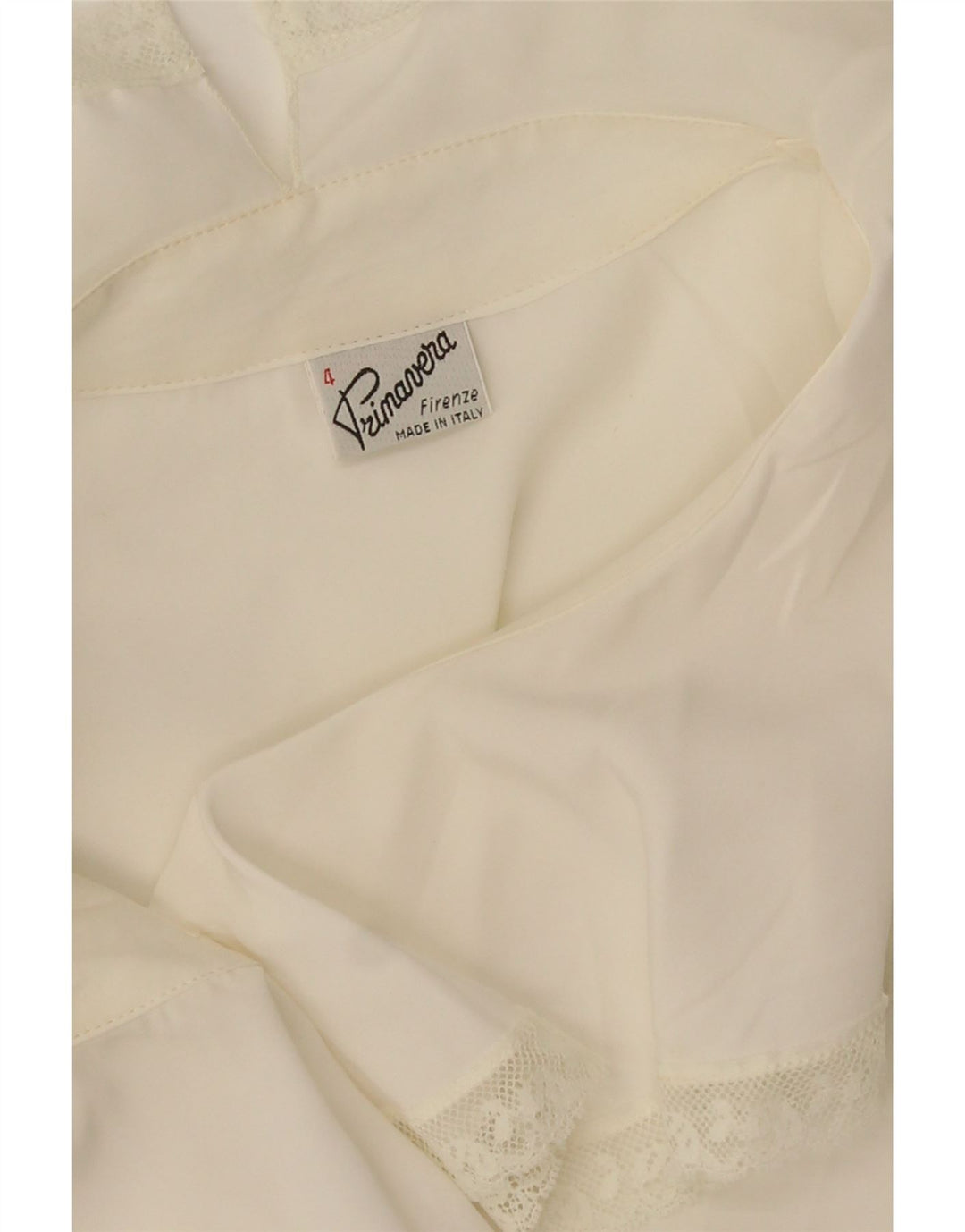 Primavera Firenze Camicetta oversize da donna UK 16 Large Poliestere bianco
