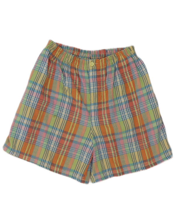 Pantaloncini a vita alta da donna Benetton W28 Check multicolore medio