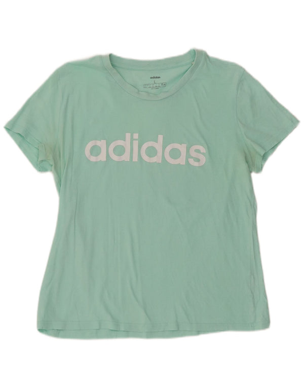 T-shirt grafica da donna ADIDAS Top UK 16/18 Large Verde