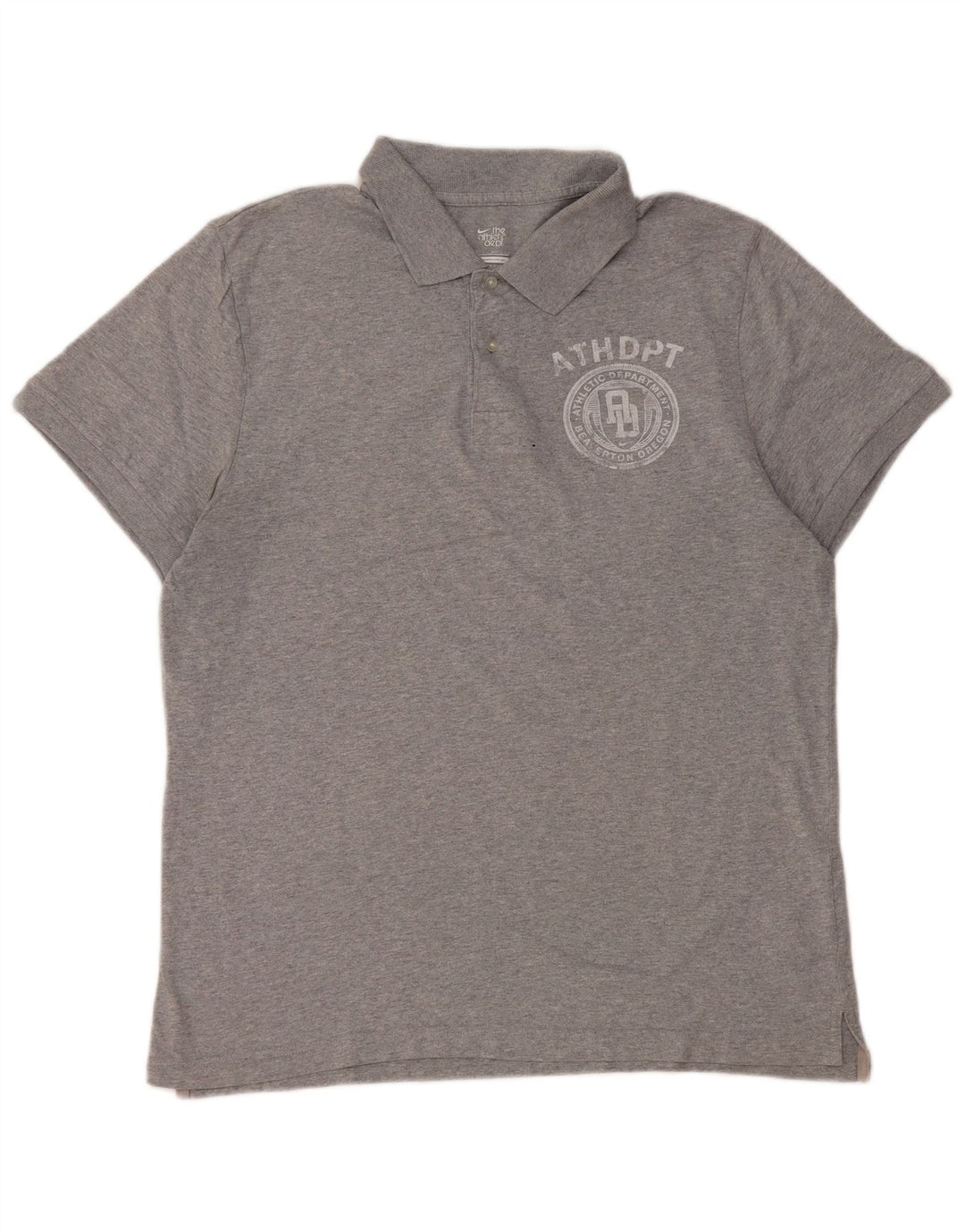 Polo grafica da uomo Nike Large in cotone chiazzato grigio