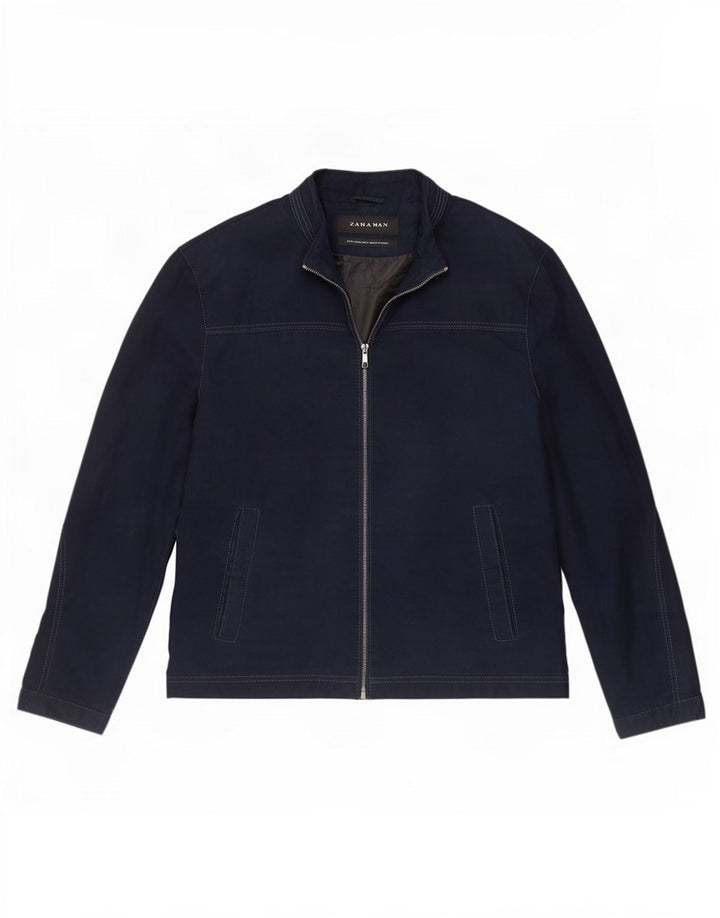 Giubbotto bomber da uomo Zara UK 42 XL Blu navy
